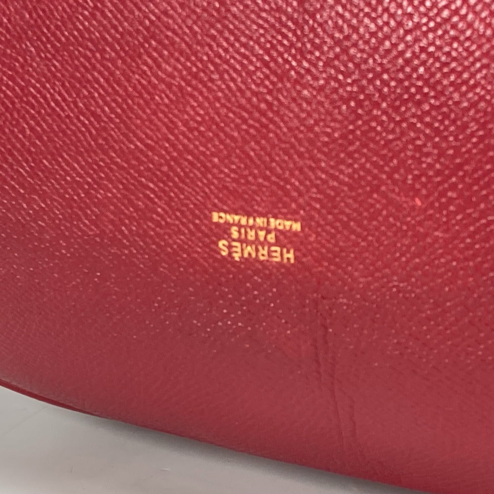 HERMES Shoulder Bag Courchevel Red Crossbody Market GM Women Used