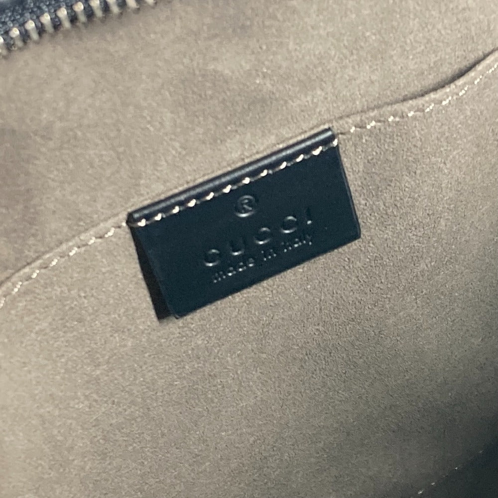 GUCCI Clutch bag 425316 leather black Guccisima GG Sherry line mens Used
