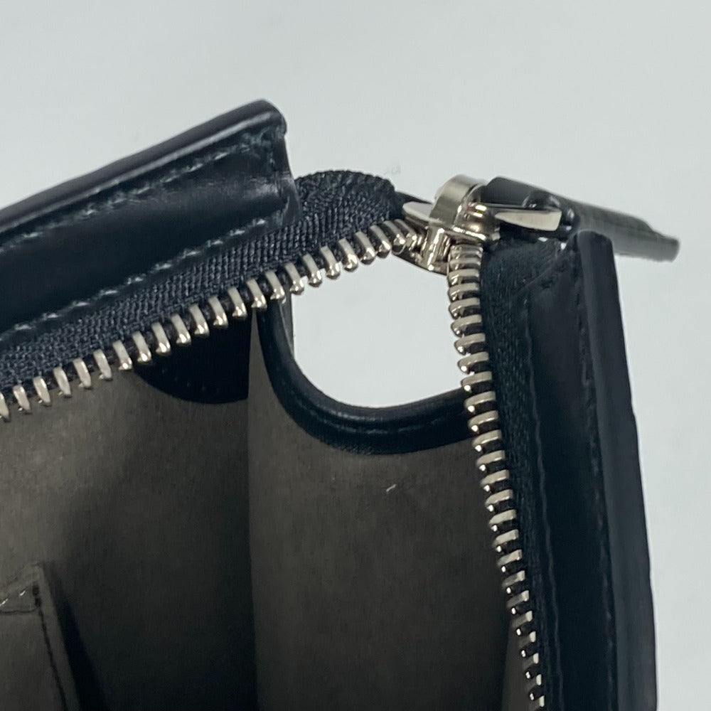 GUCCI Clutch bag 425316 leather black Guccisima GG Sherry line mens Used
