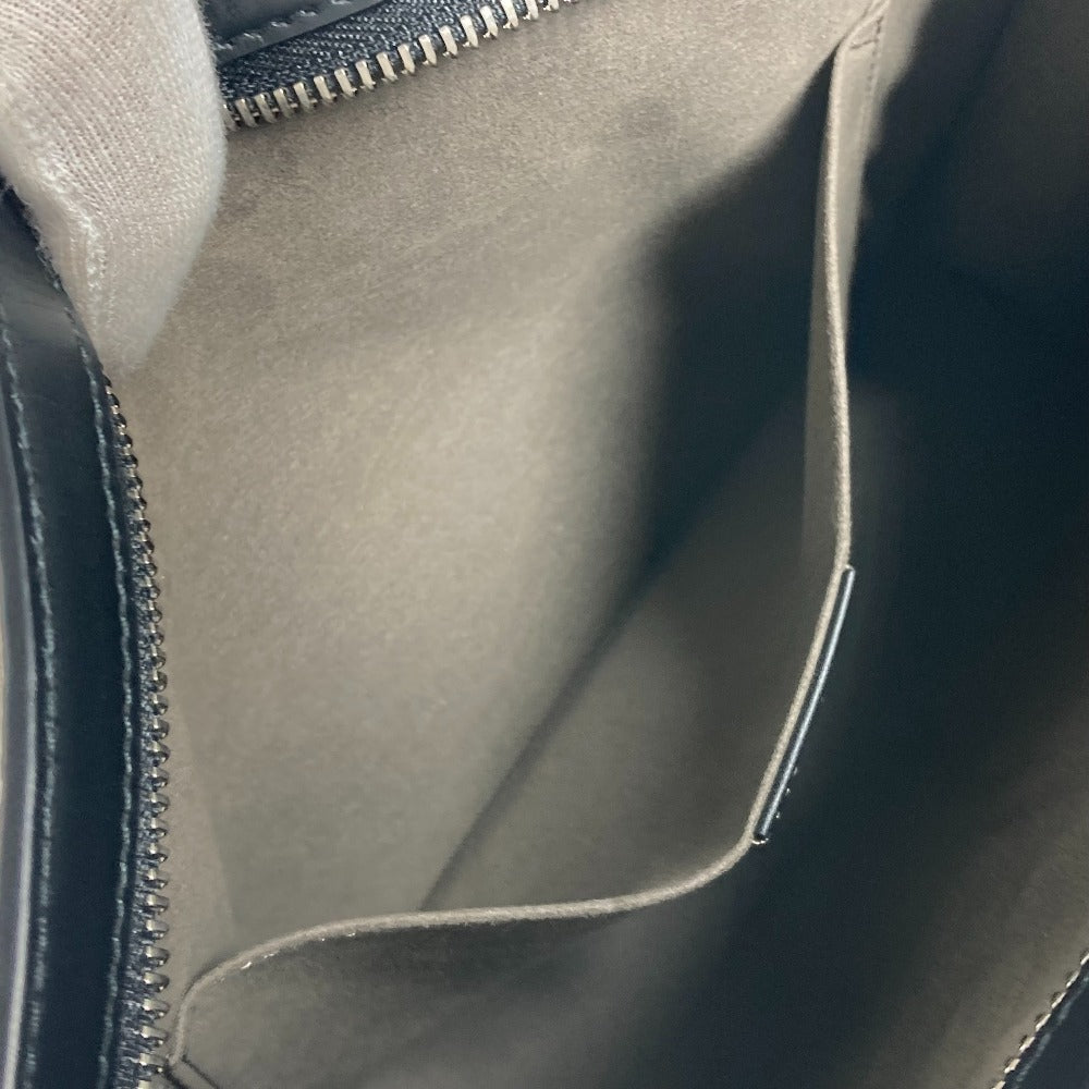 GUCCI Clutch bag 425316 leather black Guccisima GG Sherry line mens Used