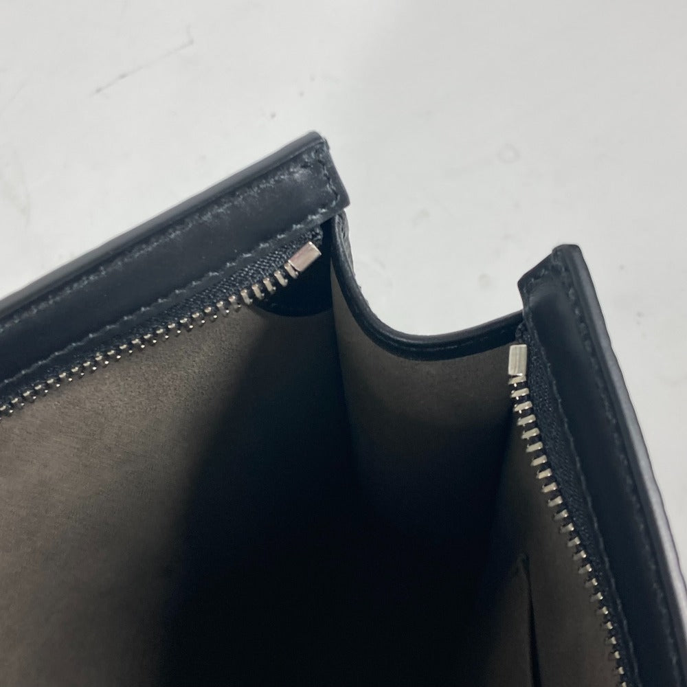 GUCCI Clutch bag 425316 leather black Guccisima GG Sherry line mens Used