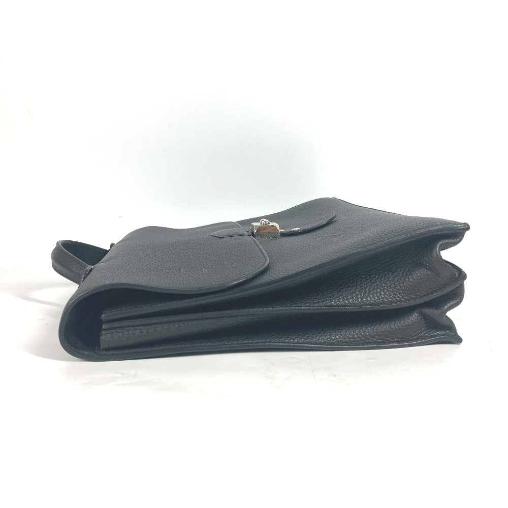 HERMES Business bag Togo black Briefcase Sac Adepeche 38 mens Used