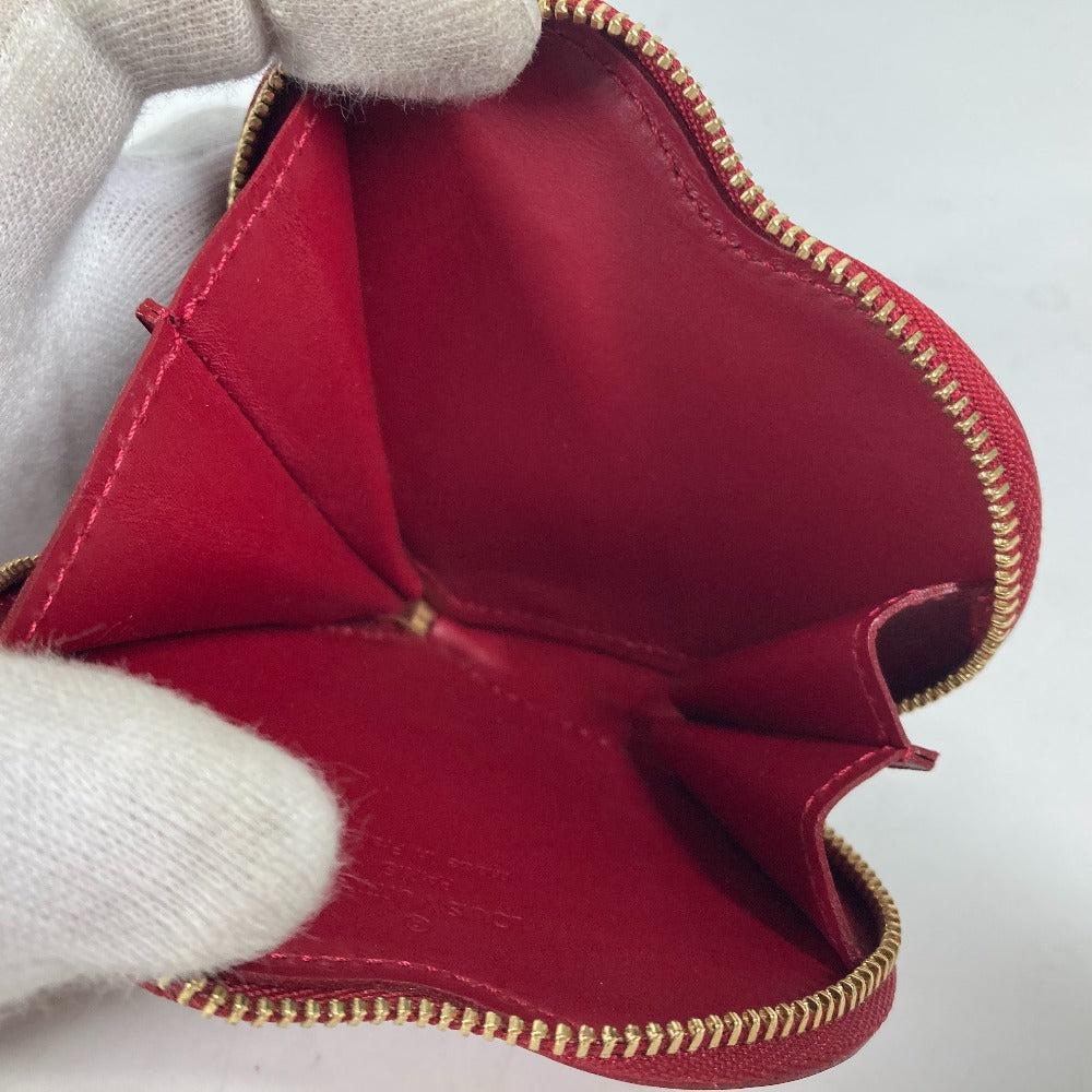 LOUIS VUITTON Coin case M93562 Monogram Vernis Canvas Red Monogram Vernis Porto Mon Coeur Women Used