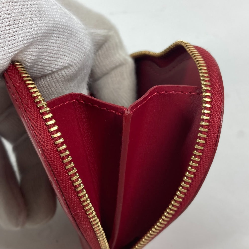 LOUIS VUITTON Coin case M93562 Monogram Vernis Canvas Red Monogram Vernis Porto Mon Coeur Women Used
