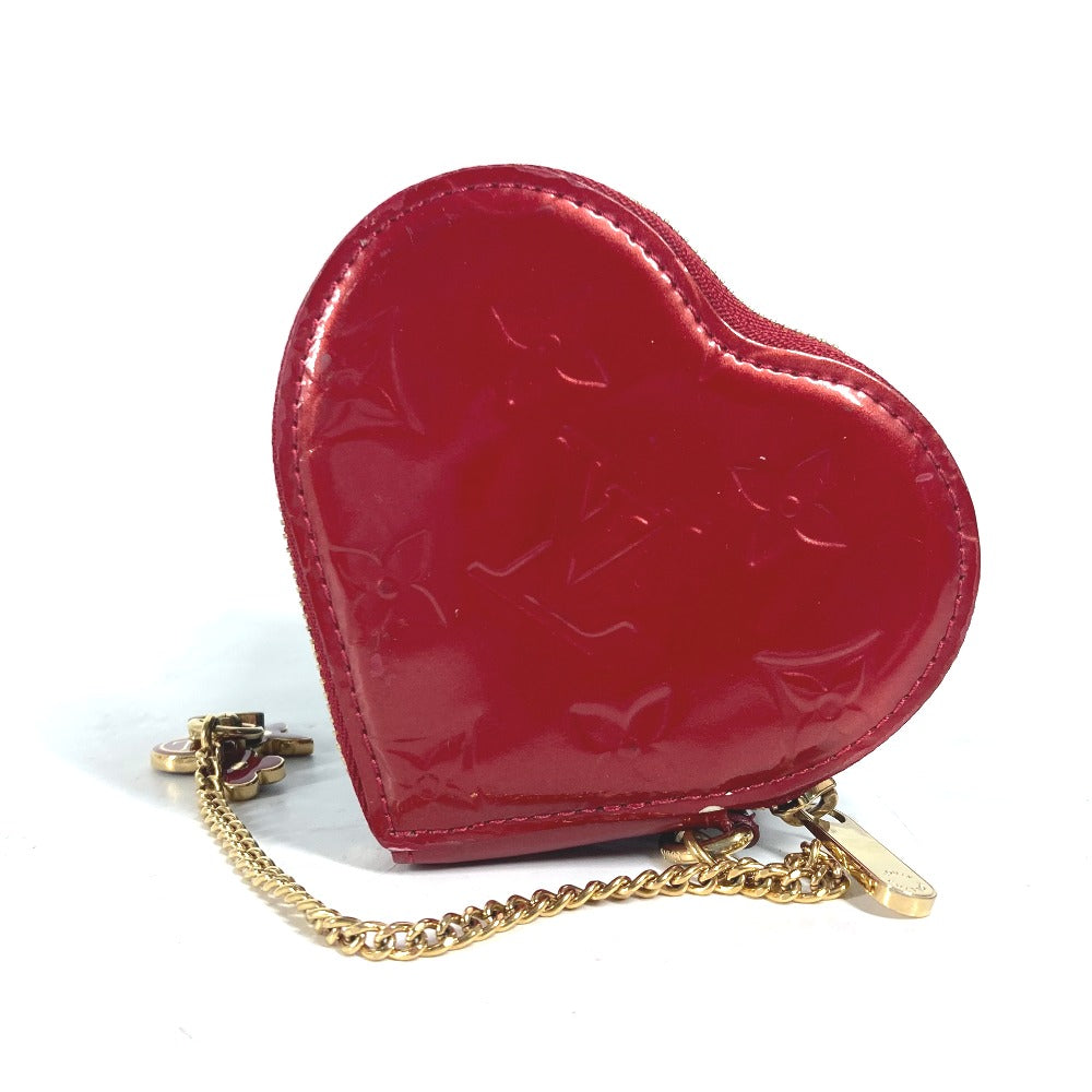 LOUIS VUITTON Coin case M93562 Monogram Vernis Canvas Red Monogram Vernis Porto Mon Coeur Women Used