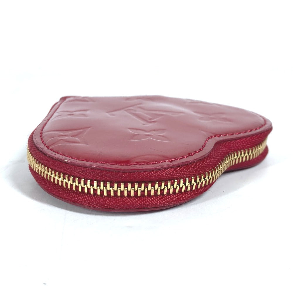 LOUIS VUITTON Coin case M93562 Monogram Vernis Canvas Red Monogram Vernis Porto Mon Coeur Women Used
