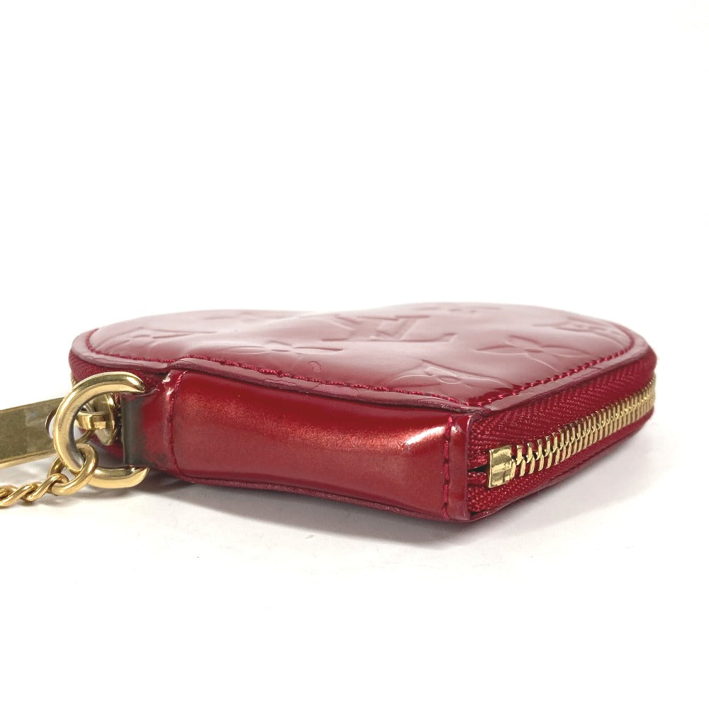 LOUIS VUITTON Coin case M93562 Monogram Vernis Canvas Red Monogram Vernis Porto Mon Coeur Women Used