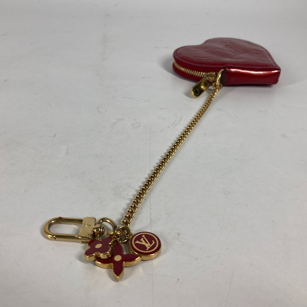 LOUIS VUITTON Coin case M93562 Monogram Vernis Canvas Red Monogram Vernis Porto Mon Coeur Women Used