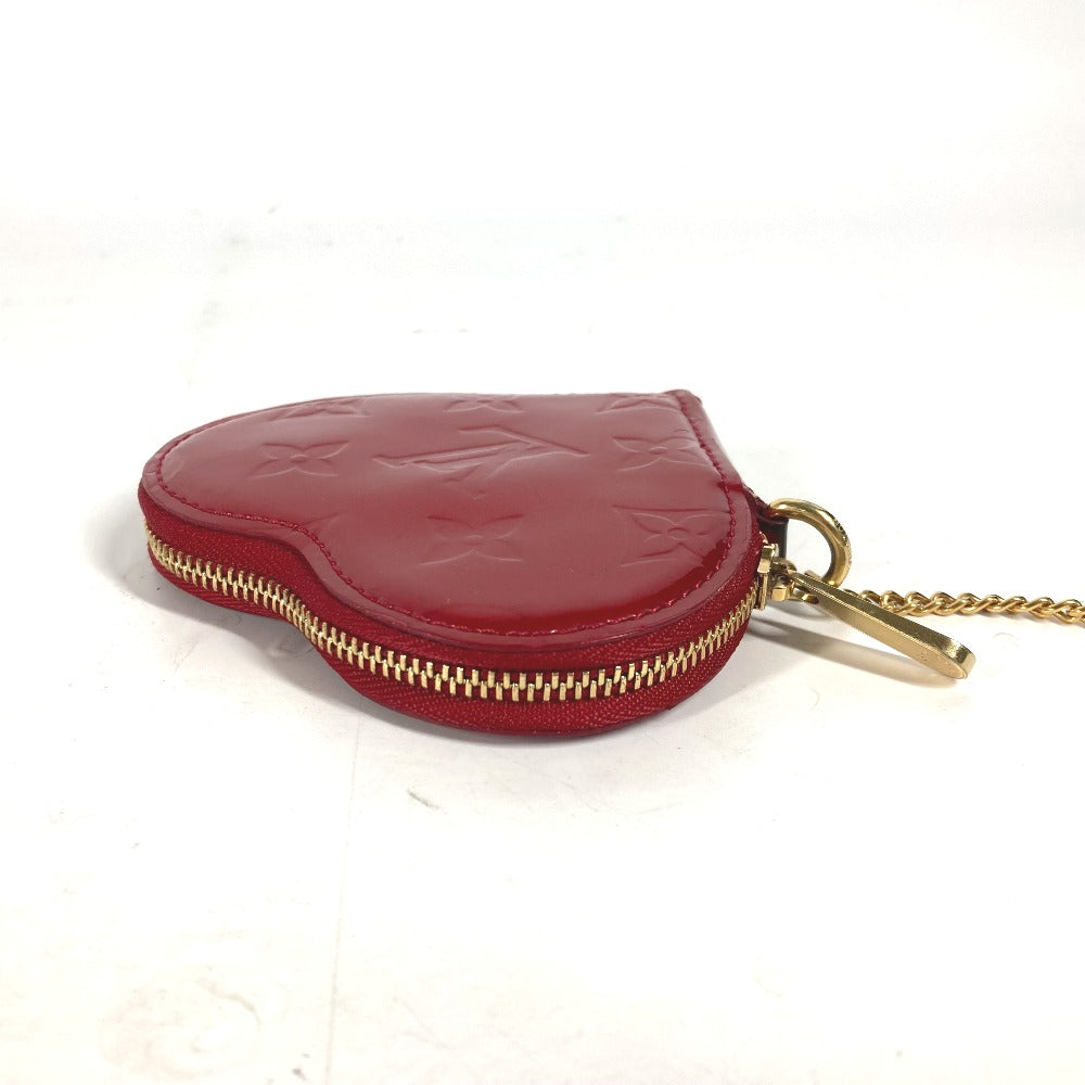 LOUIS VUITTON Coin case M93562 Monogram Vernis Canvas Red Monogram Vernis Porto Mon Coeur Women Used