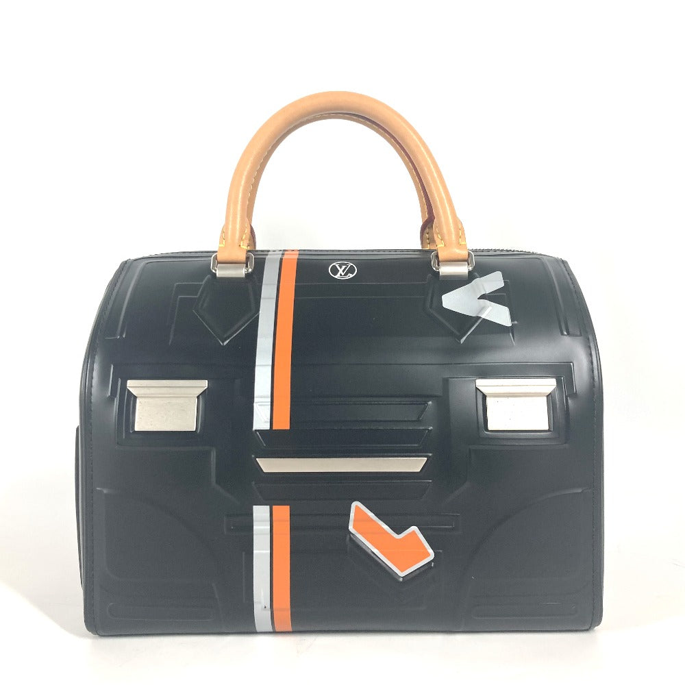 LOUIS VUITTON Handbag leather black Space Collection Speedy 25 mens Used