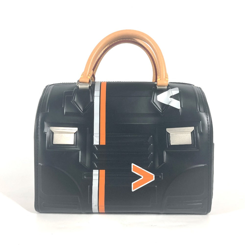 LOUIS VUITTON Handbag leather black Space Collection Speedy 25 mens Used