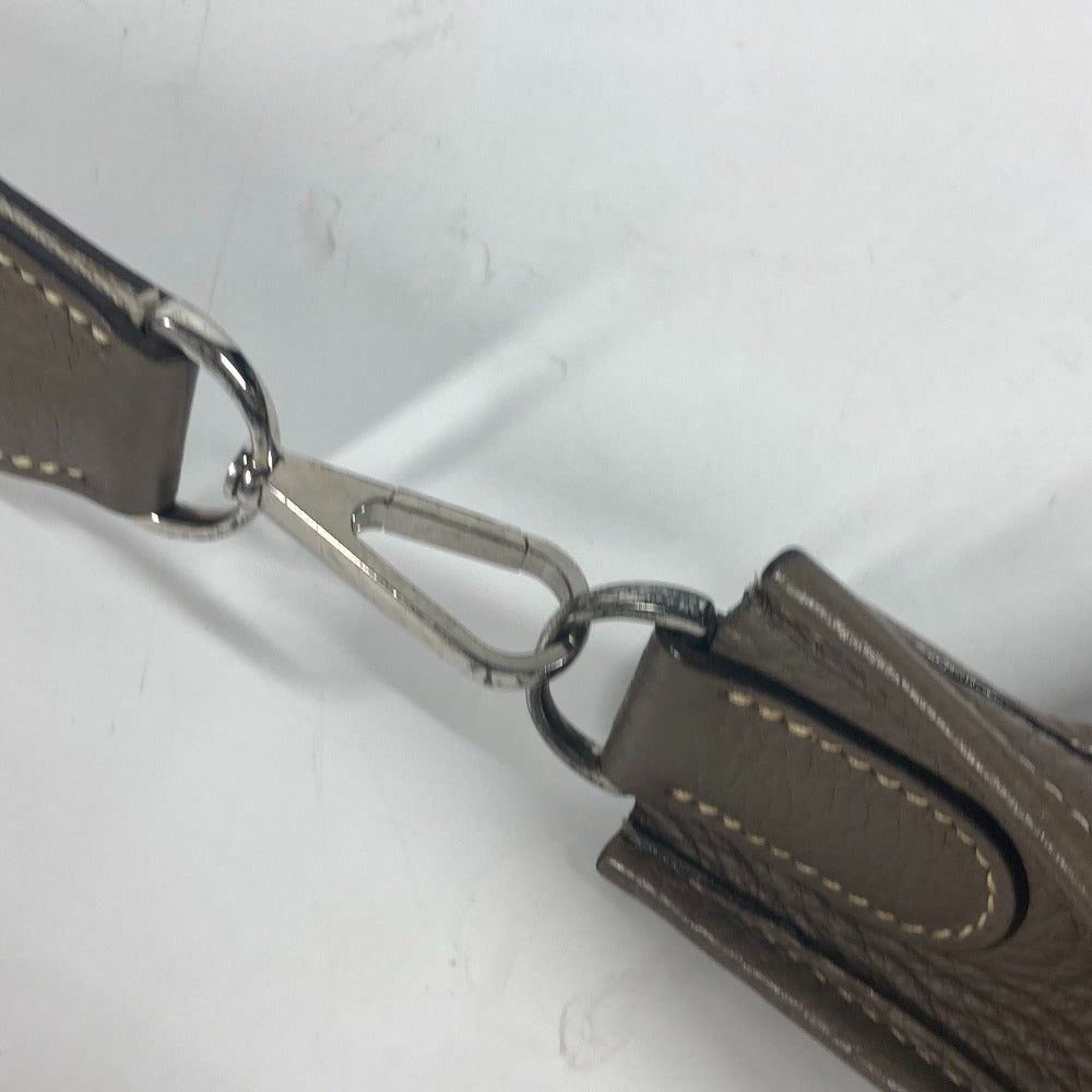 HERMES Shoulder Bag Taurillon Clemence gray Punching H logo Evelyn PM 2