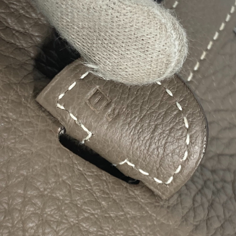 HERMES Shoulder Bag Taurillon Clemence gray Punching H logo Evelyn PM 2