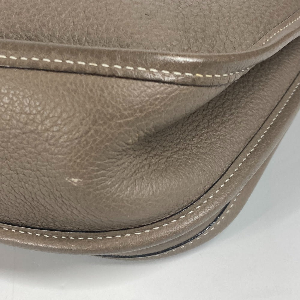 HERMES Shoulder Bag Taurillon Clemence gray Punching H logo Evelyn PM 2