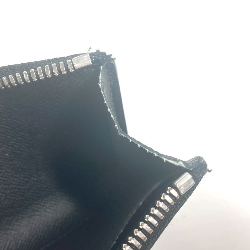 LOUIS VUITTON Coin case M63375 Taiga Leather black Taiga Portemonejour unisex(Unisex) Used