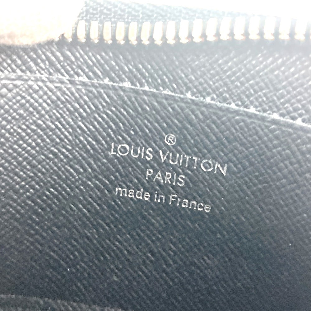 LOUIS VUITTON Coin case M63375 Taiga Leather black Taiga Portemonejour unisex(Unisex) Used