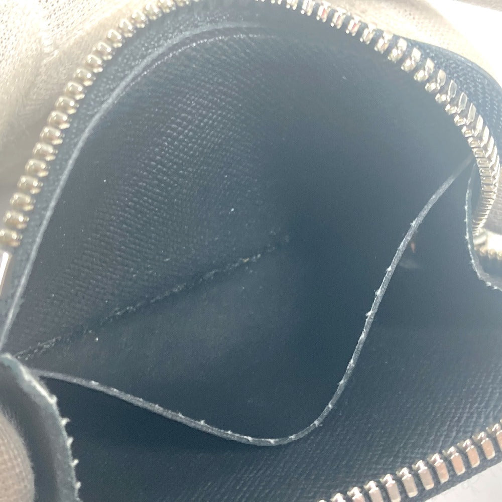 LOUIS VUITTON Coin case M63375 Taiga Leather black Taiga Portemonejour unisex(Unisex) Used