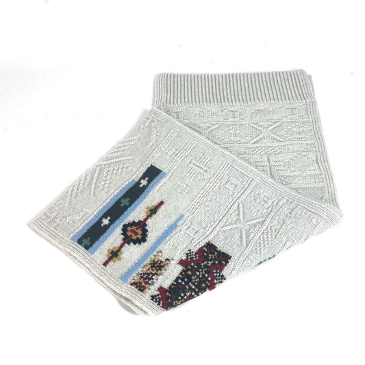HERMES Scarf Wool, Cashmere Light gray type Autumn/Winter 2023 Collection Couleur en coeur