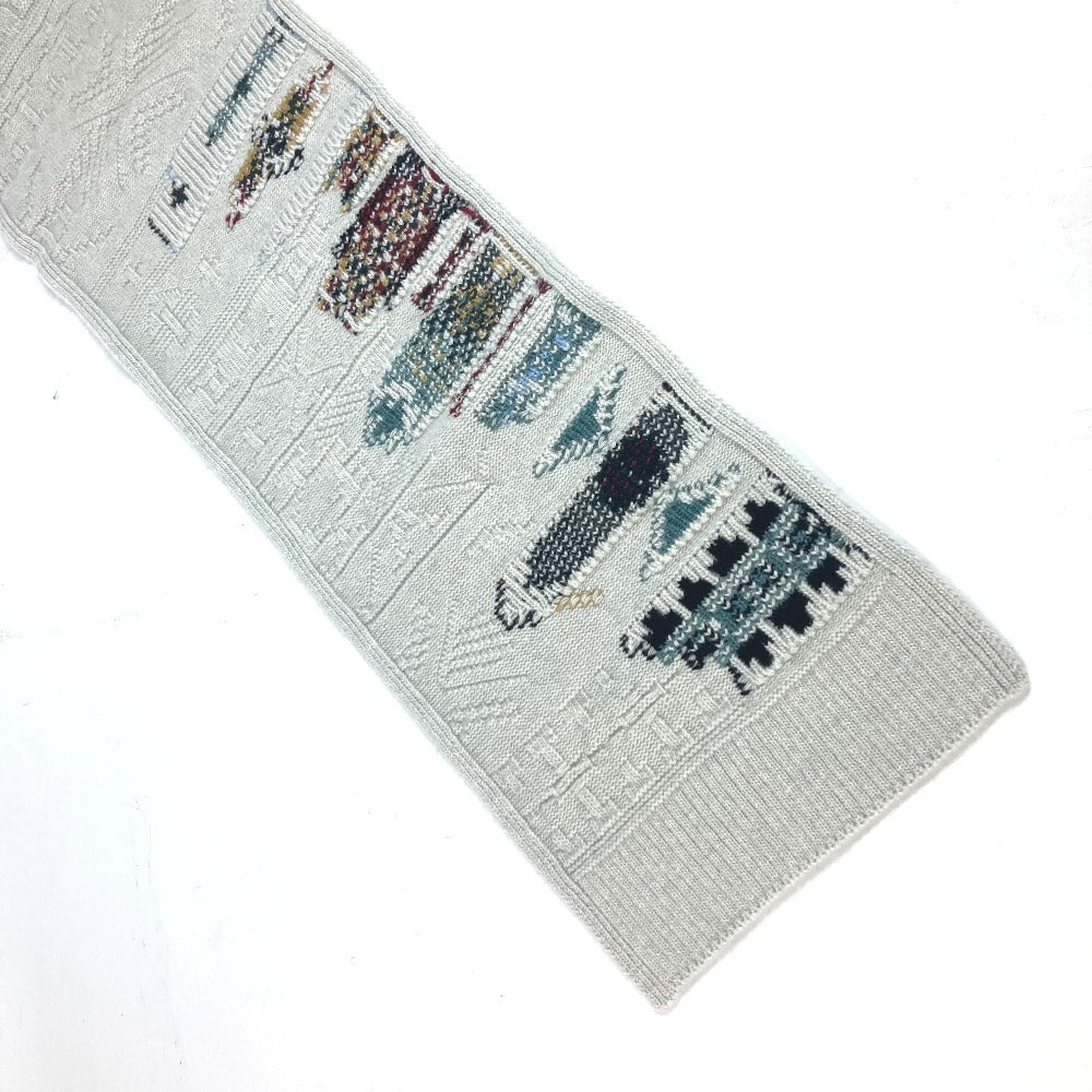 HERMES Scarf Wool, Cashmere Light gray type Autumn/Winter 2023 Collection Couleur en coeur