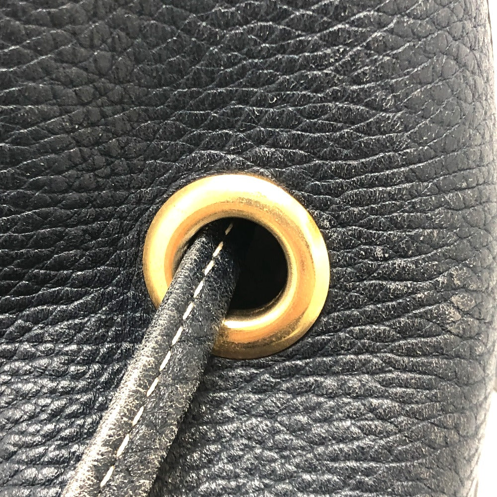 HERMES Shoulder Bag leather Navy purse