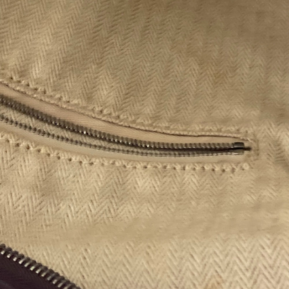 HERMES Shoulder Bag leather Dark brown Masai