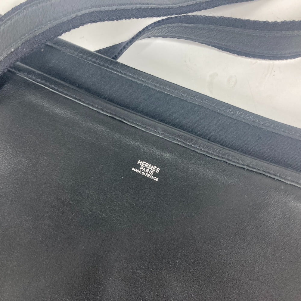 HERMES Shoulder Bag leather black Mrs. hippies