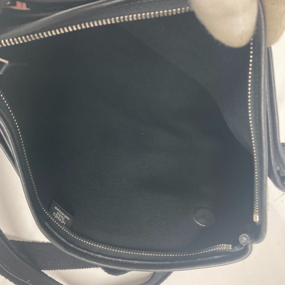 HERMES Shoulder Bag leather black Mrs. hippies