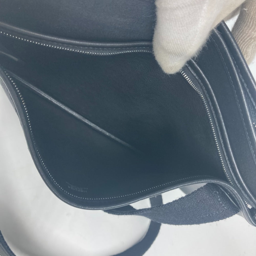 HERMES Shoulder Bag leather black Mrs. hippies