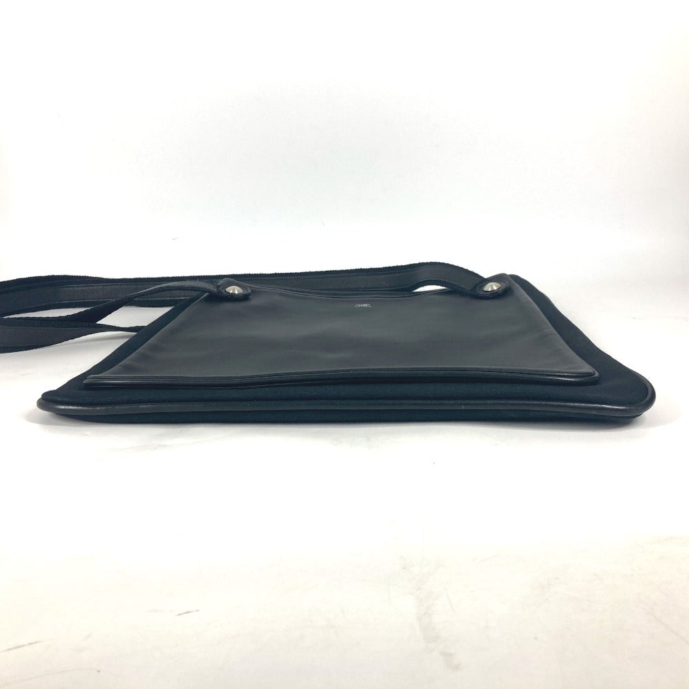 HERMES Shoulder Bag leather black Mrs. hippies