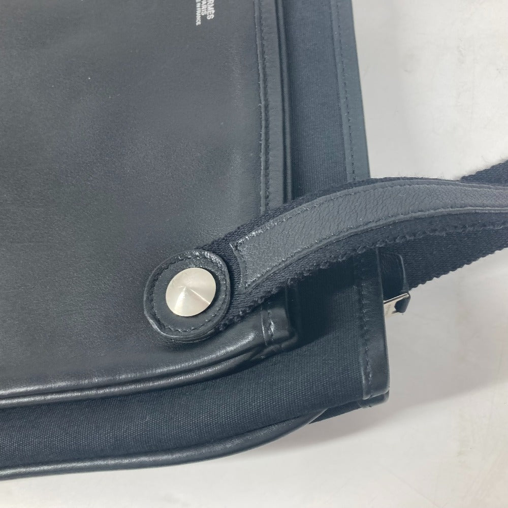 HERMES Shoulder Bag leather black Mrs. hippies