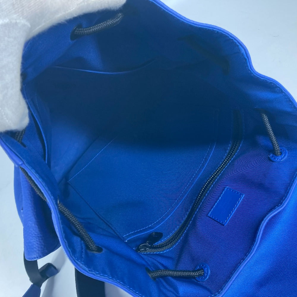 LOUIS VUITTON Backpack M23189 Taurillon Clemence Leather blue Monogram Taurillon Clemence Christopher MM mens Used