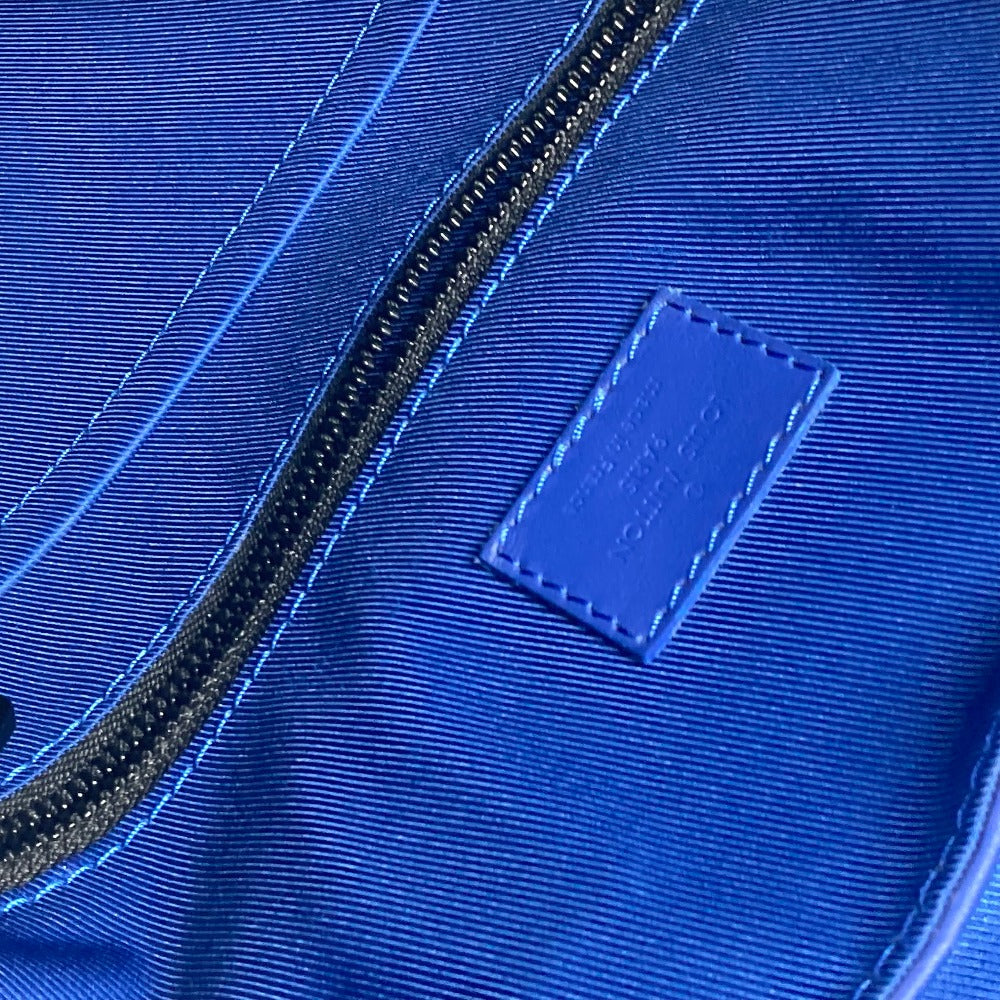 LOUIS VUITTON Backpack M23189 Taurillon Clemence Leather blue Monogram Taurillon Clemence Christopher MM mens Used