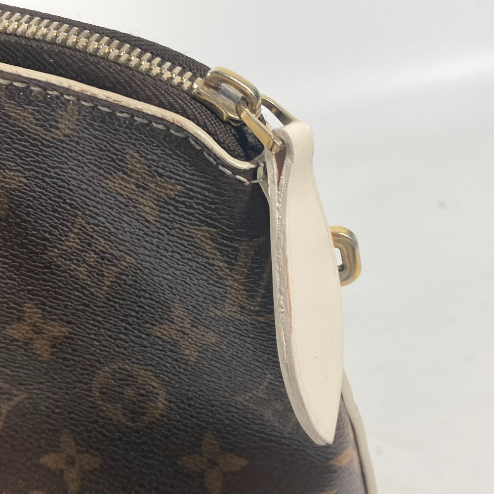 LOUIS VUITTON Handbag M40597 , shiny monogram canvas Brown Shiny monogram LockitPM