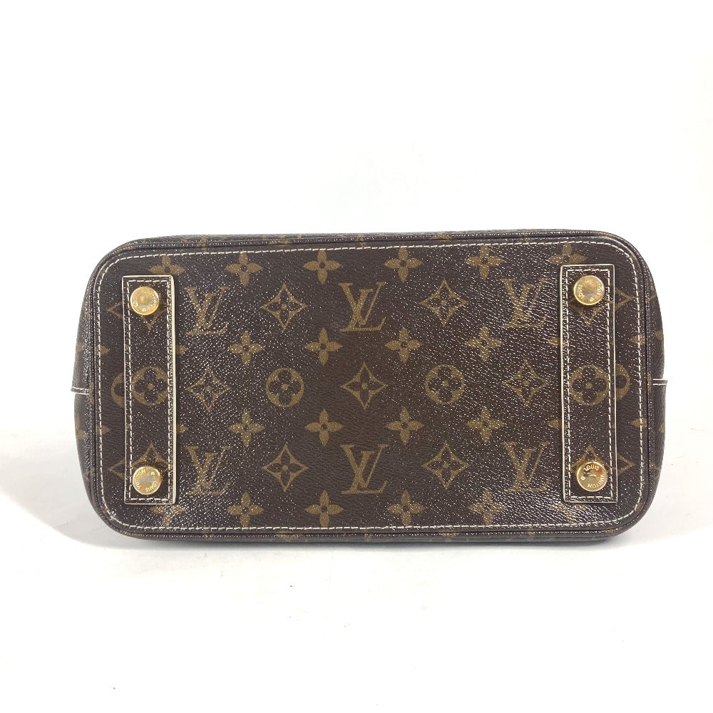 LOUIS VUITTON Handbag M40597 , shiny monogram canvas Brown Shiny monogram LockitPM