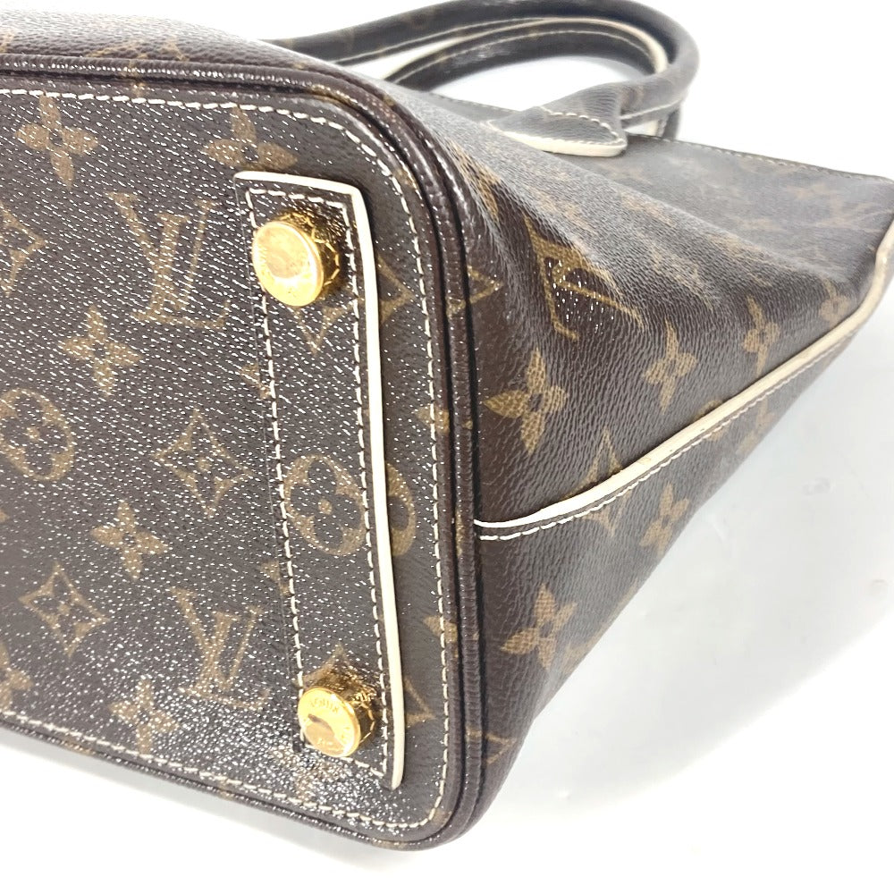 LOUIS VUITTON Handbag M40597 , shiny monogram canvas Brown Shiny monogram LockitPM
