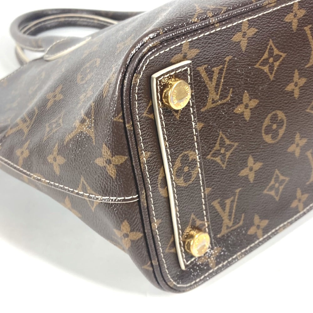 LOUIS VUITTON Handbag M40597 , shiny monogram canvas Brown Shiny monogram LockitPM