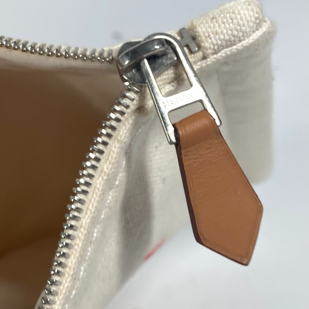 HERMES Handbag canvas pink Horse with pouch Carolama GM