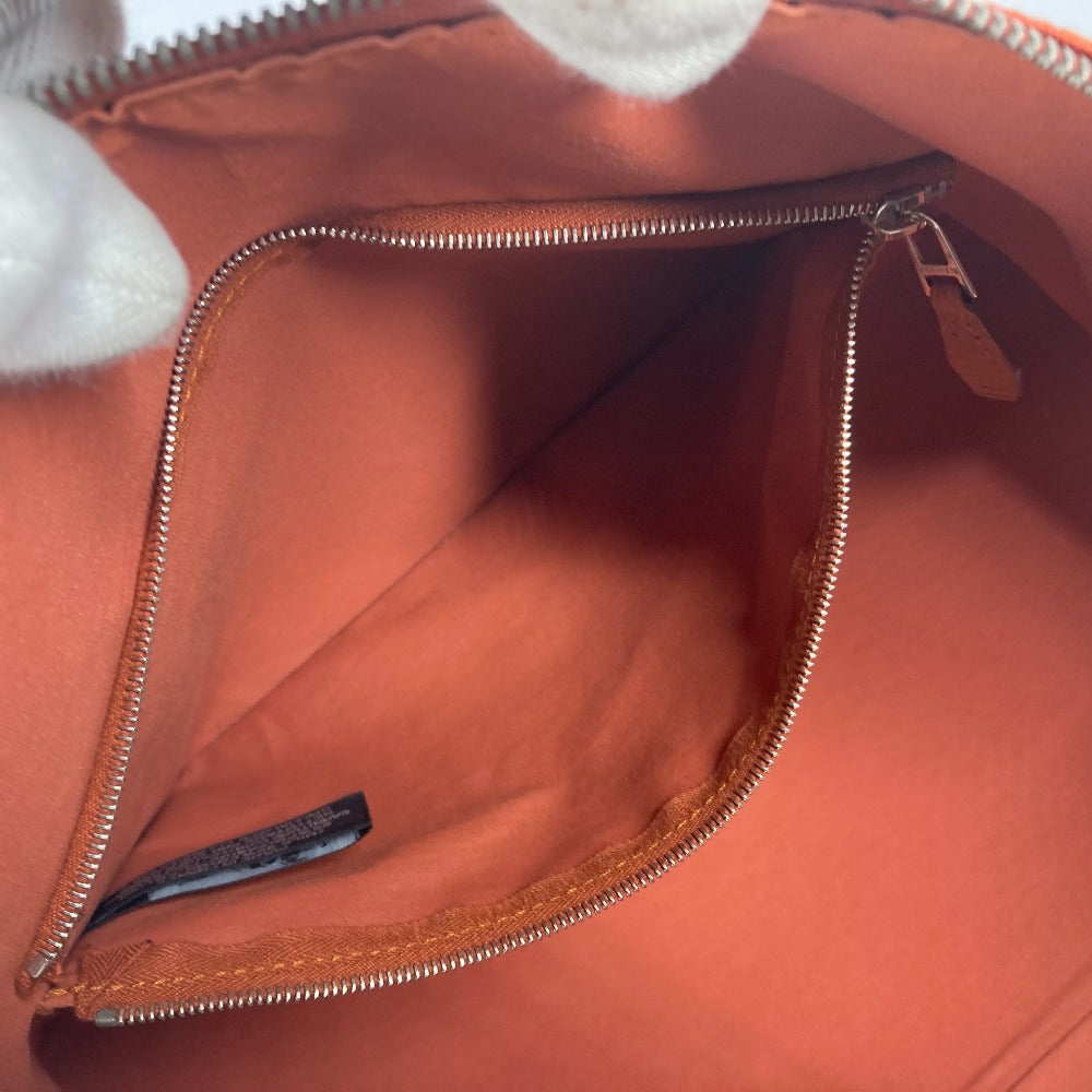 HERMES Boston Duffel bag Towal chevron Orange Sports 2WAY Bag Shoulder Bag Sac de Golf 47