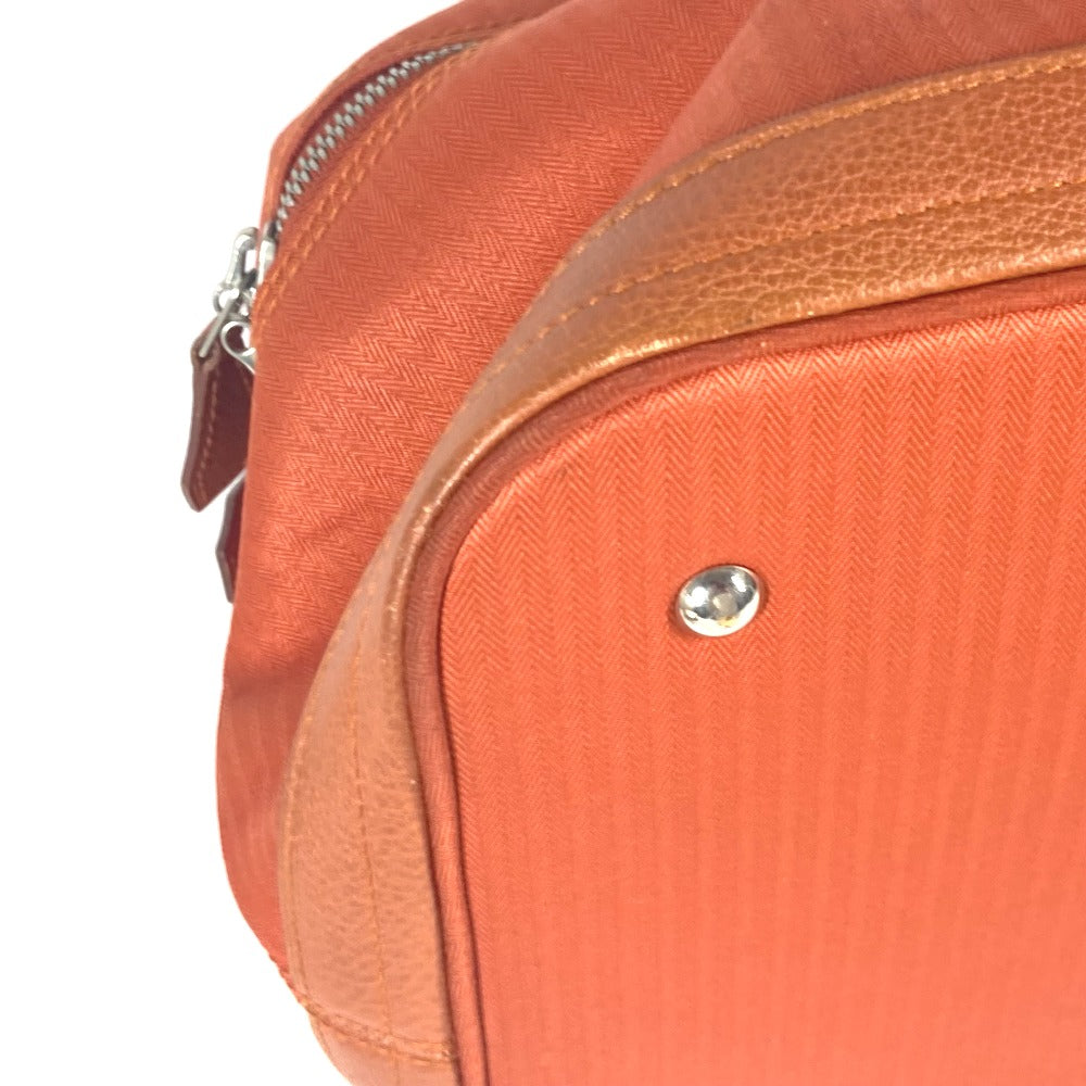 HERMES Boston Duffel bag Towal chevron Orange Sports 2WAY Bag Shoulder Bag Sac de Golf 47
