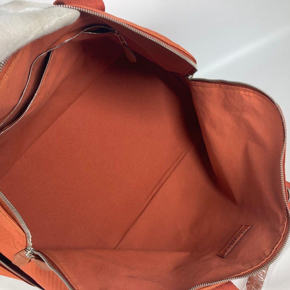 HERMES Boston Duffel bag Towal chevron Orange Sports 2WAY Bag Shoulder Bag Sac de Golf 47