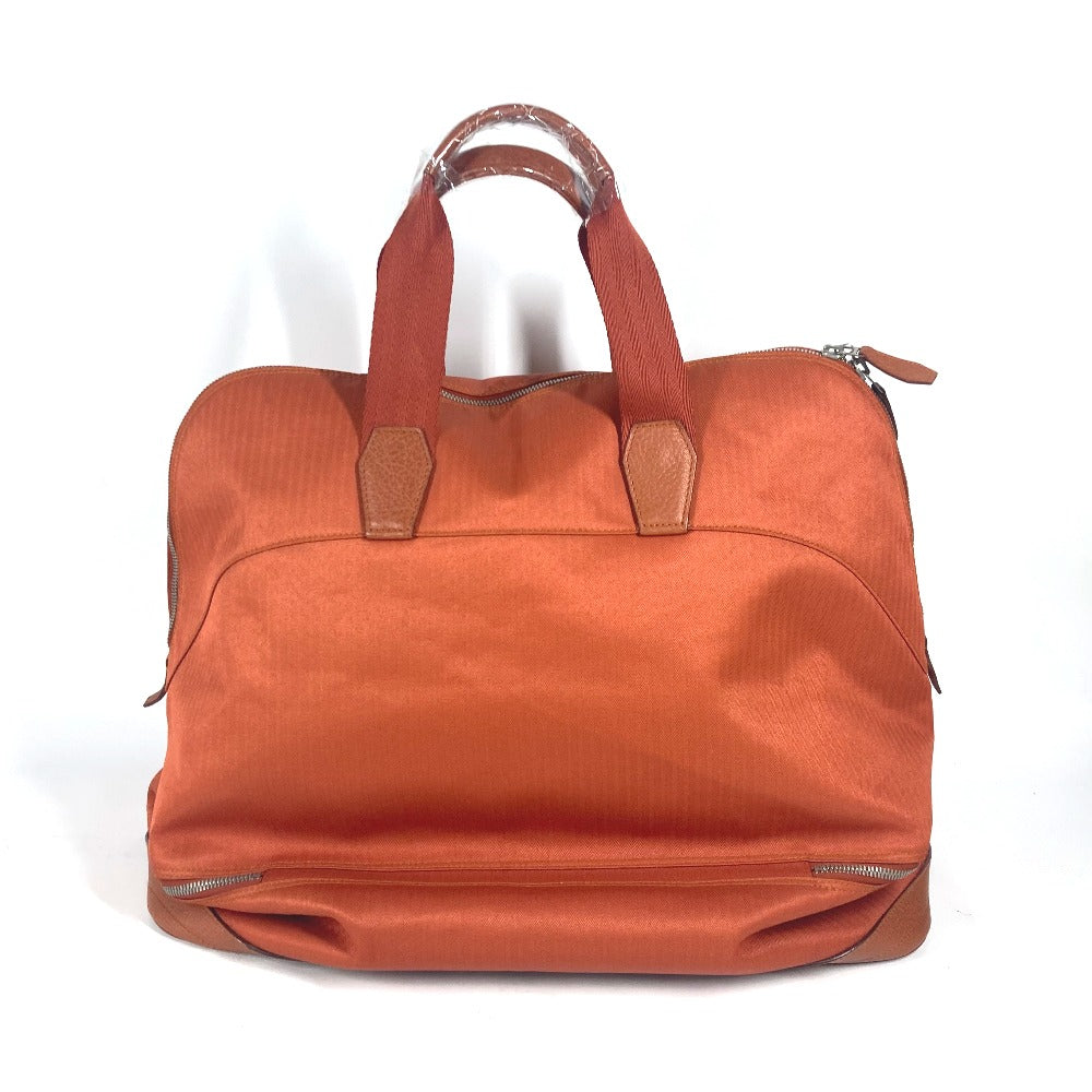 HERMES Boston Duffel bag Towal chevron Orange Sports 2WAY Bag Shoulder Bag Sac de Golf 47