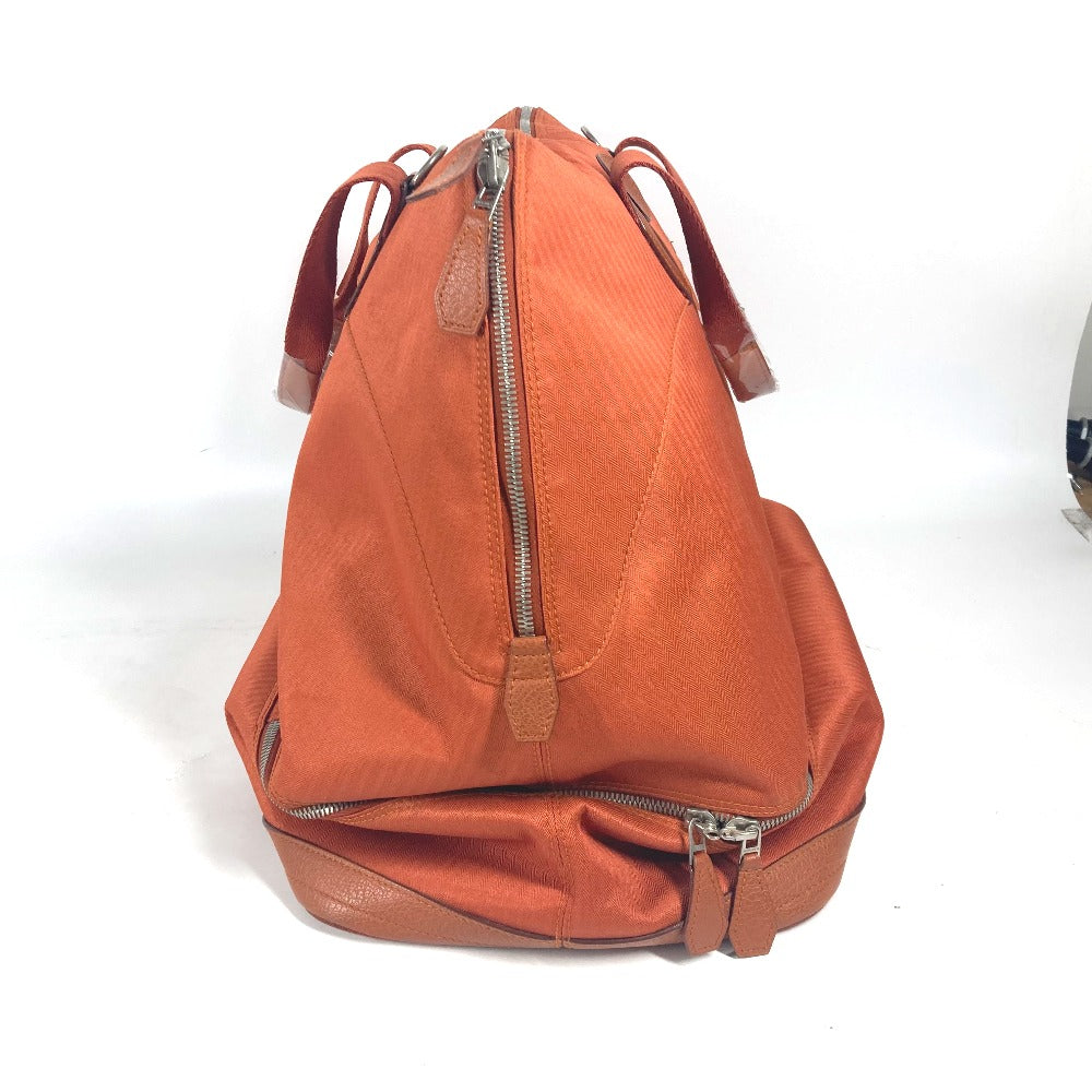 HERMES Boston Duffel bag Towal chevron Orange Sports 2WAY Bag Shoulder Bag Sac de Golf 47