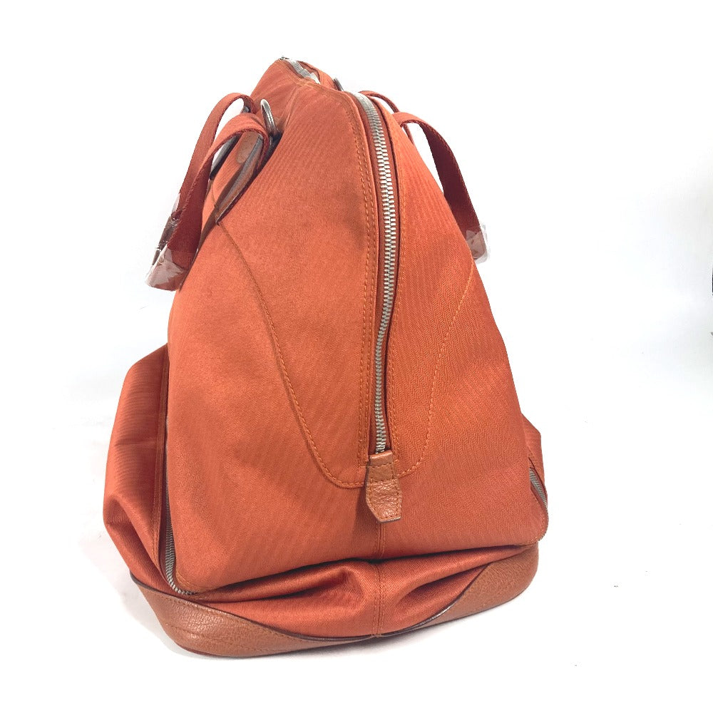 HERMES Boston Duffel bag Towal chevron Orange Sports 2WAY Bag Shoulder Bag Sac de Golf 47