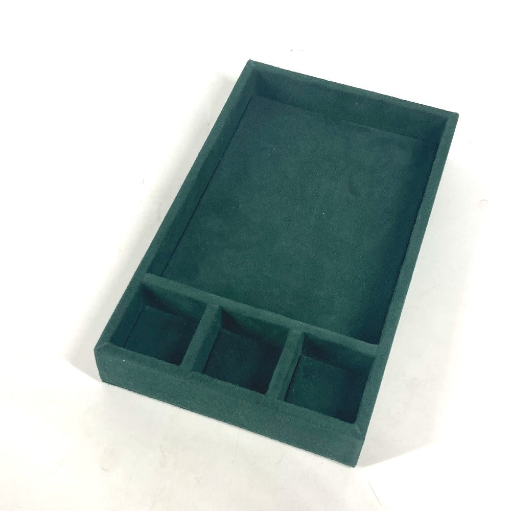 HERMES Accessory case Wood, Lacquer blue logo wood Watch & Jewelry Box "Facet/H Dedal"