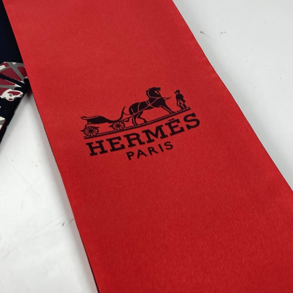 HERMES scarf silk Red Maxi Twilly Twilly