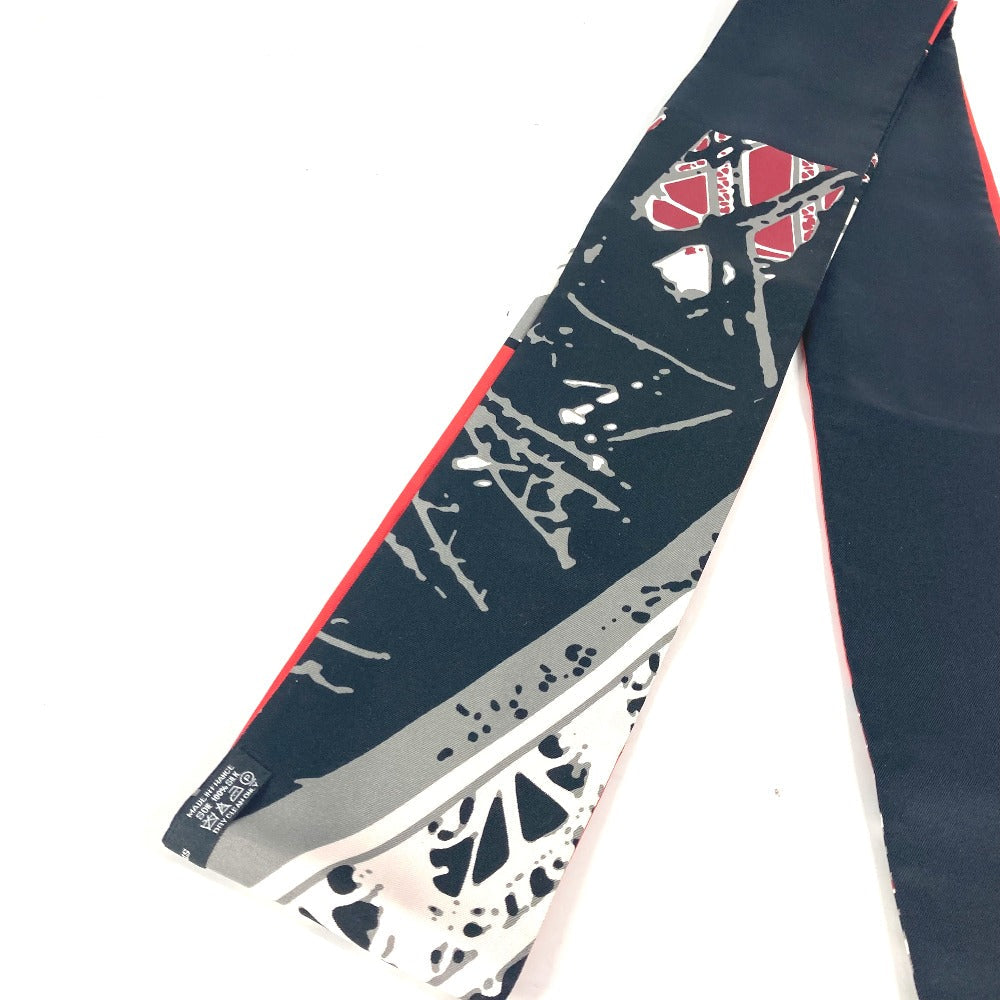 HERMES scarf silk Red Maxi Twilly Twilly