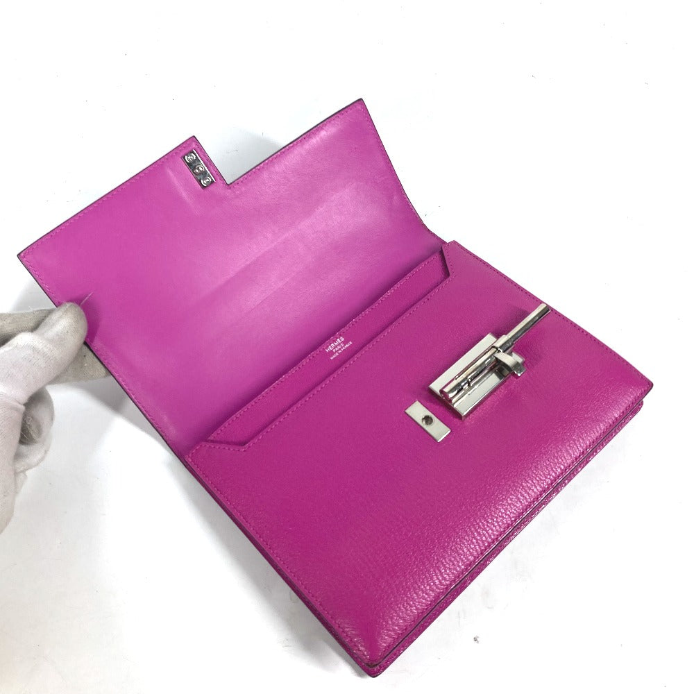 HERMES Clutch bag Shave purple Veru