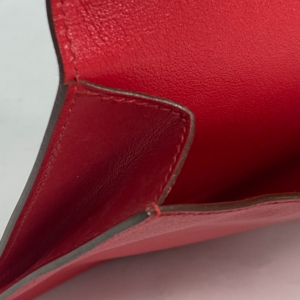 HERMES Clutch bag leather Red vintage logo