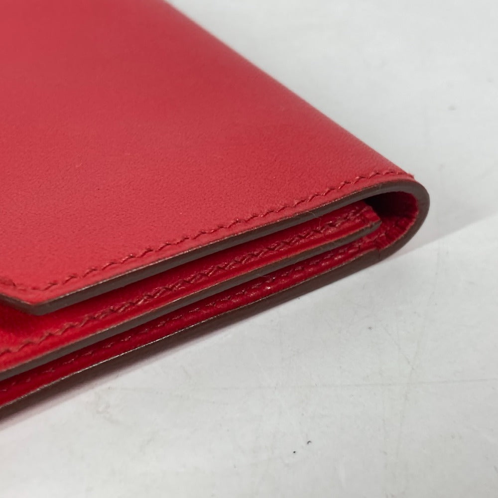 HERMES Clutch bag leather Red vintage logo