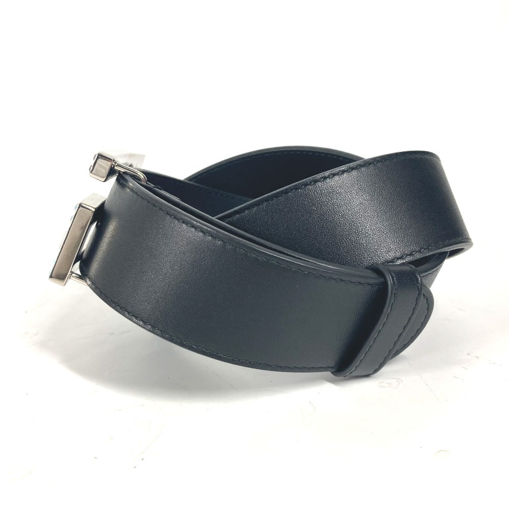 GUCCI belt 550106 leather black Sequin GG logo crystal